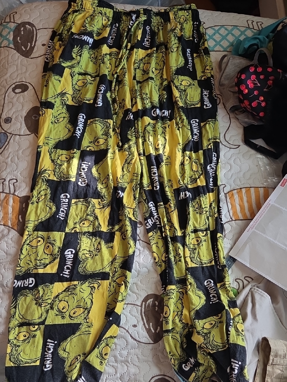 Dr. Seuss Yellow & Black Graphic Lounge Pants